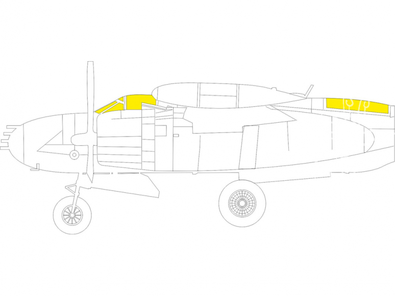 Eduard Express Mask EX844 B-26K Invader Icm 1/48