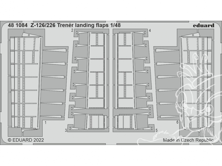 EDUARD photodecoupe avion 481084 Volets d'atterrissage Z-126/226 Trener Eduard 1/48