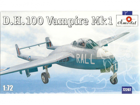 Amodel maquettes avion 72207 De Havilland 100 VAMPIRE MK1 1/72