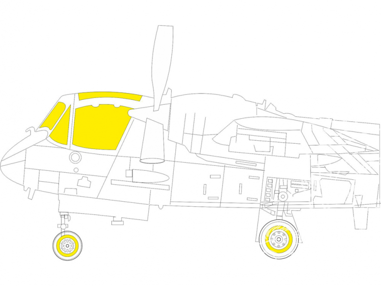 Eduard Express Mask CX624 OV-1A / JOV-1A Clear Prop 1/72