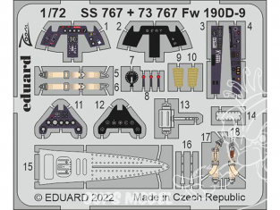 Eduard photodecoupe avion SS767 Zoom amélioration Focke Wulf Fw 190D-9 IBG 1/72