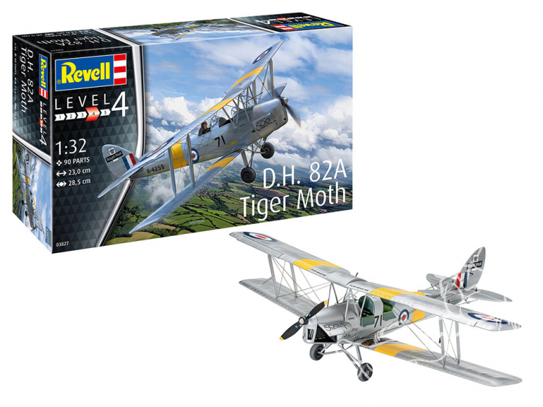 Revell maquette avion 03827 D.H. 82A Tiger Moth 1/32