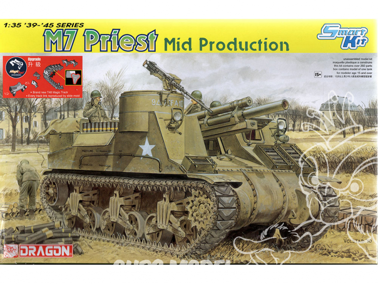 DRAGON maquette militaire 6637 M7 Priest milieu de production 1/35