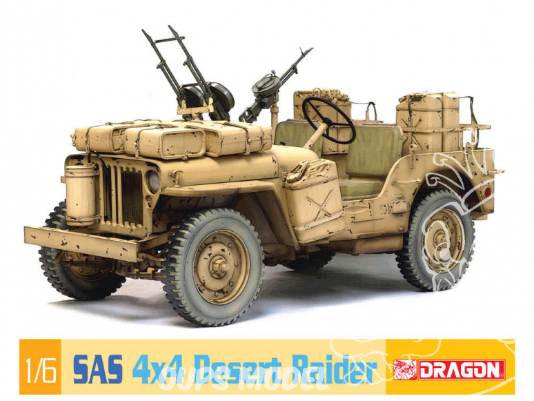 Dragon maquette militaire 75038 Jeep Desert raider SAS 1/6