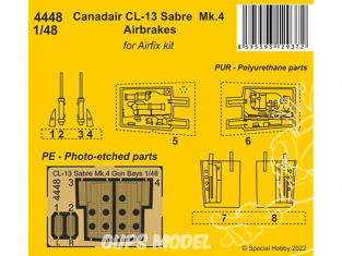 CMK kit resine 4448 Aérofreins Canadair CL-13 Sabre Mk.4 kit Airfix 1/48
