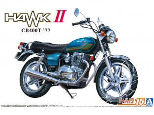 Aoshima maquette moto 62654 Honda CB400T HAWK-II 1977 1/12