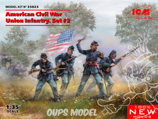 Icm maquette figurines 35023 Infanterie de l'Union de la guerre civile américaine II 100% nouveaux moules 1/35