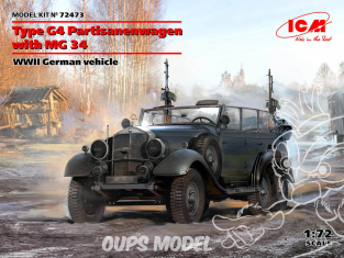 Icm maquette militaire 72473 Type G4 Partisanenwagen avec MG 34 Véhicule allemand WWII 1/72