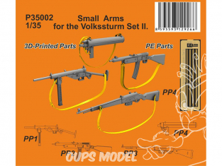 Special Hobby 3D Print militaire P35002 Armes légères pour le Volkssturm Set II. 1/35