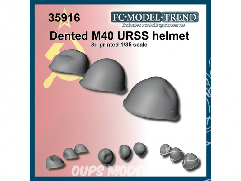 FC MODEL TREND accessoire résine 35916 Casques M40 URSS cabossés 1/35