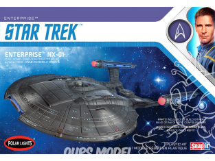 Polar Lights maquette espace 966 Star Trek NX-01 Enterprise (Snap) 1:1000