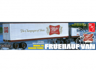 AMT maquette camion 1234 REMORQUE FRUEHAUF 40' SEMI TRAILER (MILLER BEER) 1:25