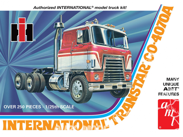 AMT maquette camion 1203 INTERNATIONAL TRANSTAR CO-4070A SEMI TRACTOR 1/25