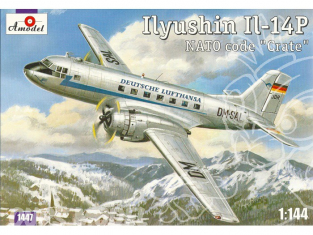 Amodel maquettes avion 1447 ILYUSHIN IL-14P "LUFTHANSA de la REPUBLIQUE DEMOCRATIQUE ALLEMANDE " 1/144