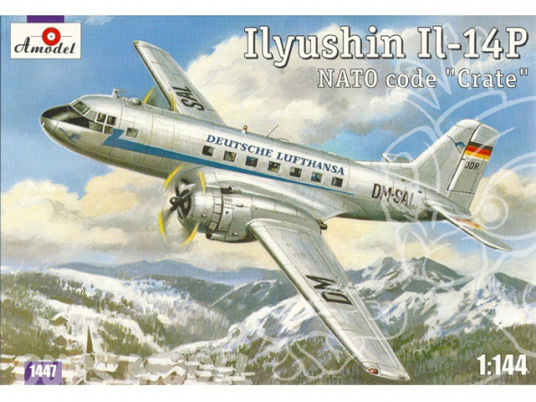 Amodel maquettes avion 1447 ILYUSHIN IL-14P "LUFTHANSA de la REPUBLIQUE DEMOCRATIQUE ALLEMANDE " 1/144