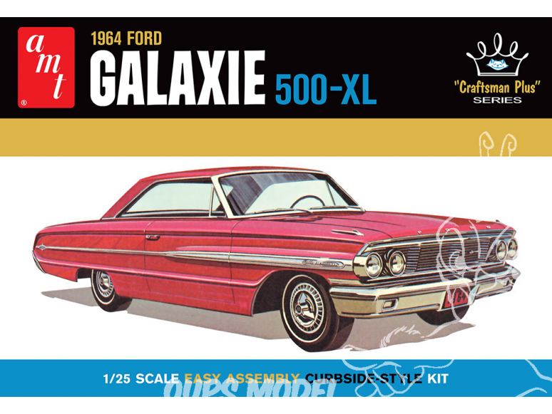 AMT maquette voiture 1261 1964 FORD GALAXIE CRAFTSMAN PLUS SERIES 1/25