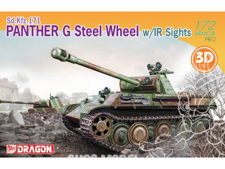 Dragon maquette militaire 7697 Panther G Steel Wheel avec IR Sights 1/72