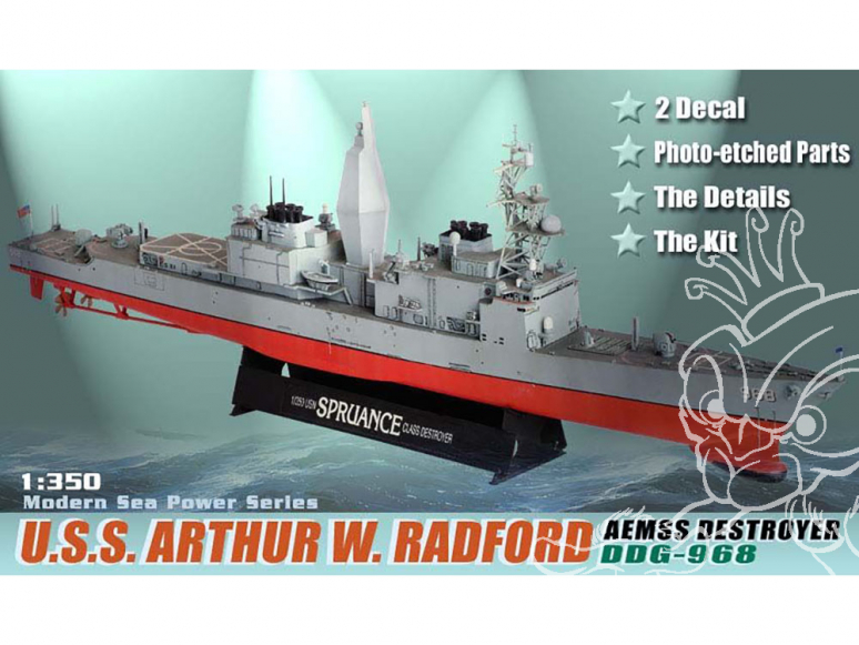 Dragon maquette bateau 1018 U.S.S. Arthur W Radford AEMSS Destroyer 1/350