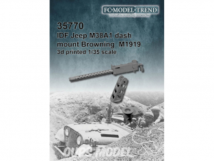 FC MODEL TREND accessoire résine 35770 IDF M38A1 Jeep dash mount Browning M1919 1/35