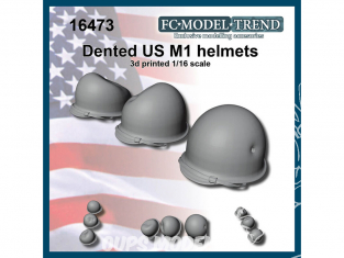FC MODEL TREND accessoire résine 16473 Casques M1 U.S. cabossés 1/16