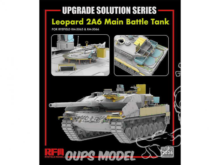 Rye Field Model maquette militaire 2035 Set amélioration Leopard 2A6 Main Battle Tank 1/35