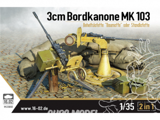 16.02 maquette militaire VK35002 3cm Bordkanone MK103 (2in1) 1/35