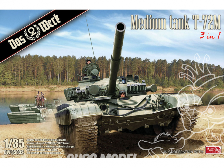 DAS WERK maquette militaire DW35032 Char moyen T-72M ÜV-1 ÜV-2 1/35