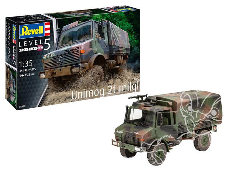 Revell maquette militaire 03337 Unimog 2T milgl 1/35