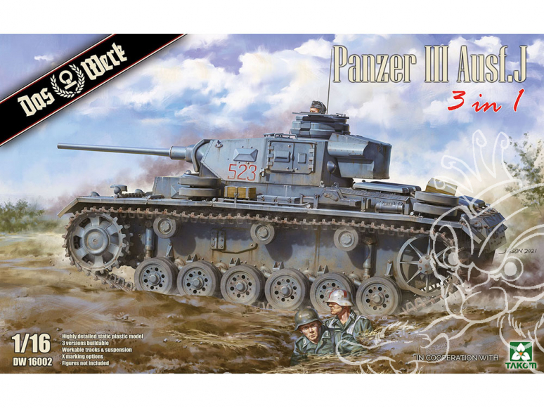 DAS WERK maquette militaire DW16002 Panzer III Ausf.J 3in1 1/16