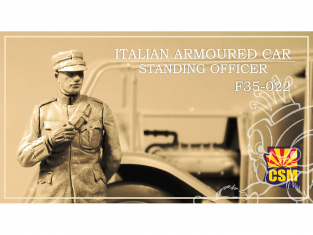 Copper State Models personnel militaire F35-0022 Officier permanent de l'automitrailleuse italienne 1/35