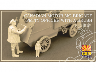 Copper State Models personnel militaire F35-0027 Canadien Motor MG Brigade Officier marinier avec un pinceau 1/35