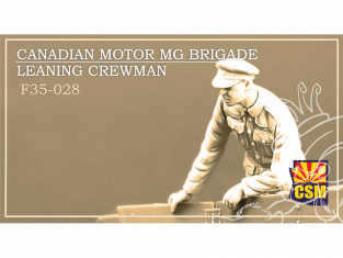 Copper State Models personnel militaire F35-0028 Membre d'équipage penché de la Canadian Motor MG Brigade 1/35