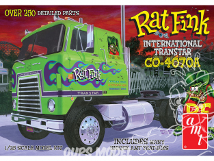 AMT maquette camion 1291 IH TRANSTAR CO-4070A TRACTOR HAULER RAT FINK 1/25