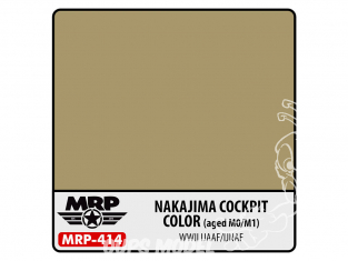 MRP peintures 414 Couleur du poste de pilotage du Nakajima (Aged MO/M1) 30ml