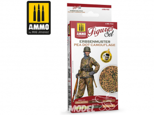 MIG peinture Figurines 7042 Set Camouflage uniformes Erbsenmuster PEA Dot 6 x 17ml