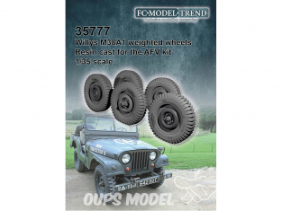 FC MODEL TREND accessoire avion résine 35777 Roues lestées M38A1 Jeep Afv 1/35