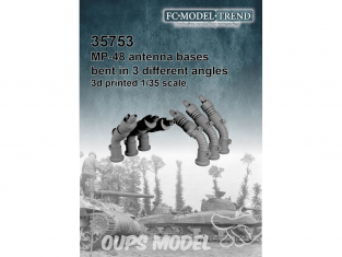 FC MODEL TREND accessoire résine 35753 Bases Antennes MP-48 courbes 1/35