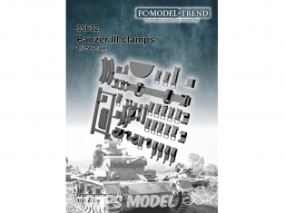 FC MODEL TREND accessoire résine 35632 Clamps Panzer III 1/35