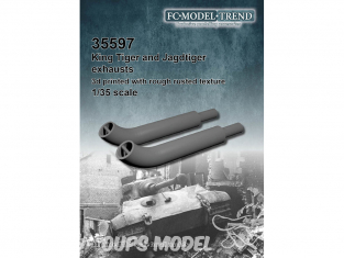 FC MODEL TREND accessoire résine 35597 Echappements King Tiger & Jagdtiger 1/35