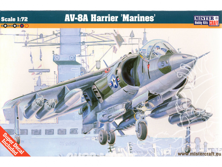 Master CRAFT maquette avion 040840 McDonnell Douglas AV-8A Harrier Marines 1/72