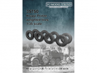 FC MODEL TREND accessoire résine 35750 Pneus lestés Krupp Protze Bronco Model 1/35