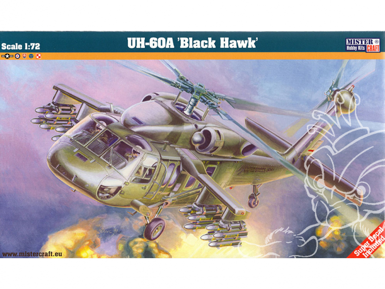 Mister CRAFT maquette helicoptére 060220 Sikorsky UH-60A Black Hawk 1/72