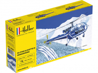 Heller maquette helicoptére 80286 Sud-Aviation SA 316 Alouette III Gendarmerie 1/72