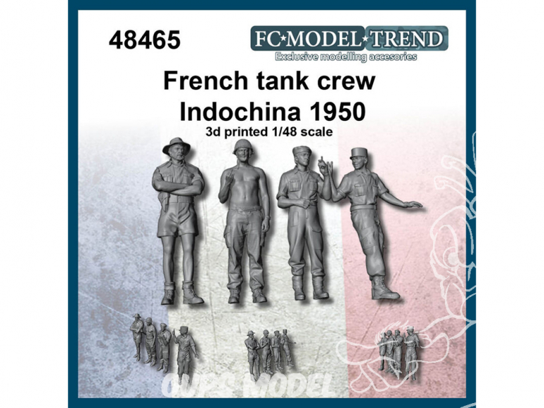FC MODEL TREND figurine résine 48465 Equipage de char Français Indochine 1950 1/48