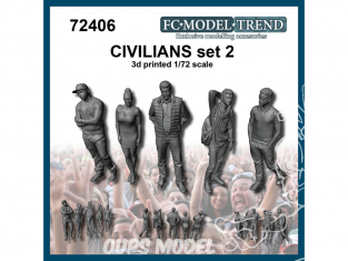 FC MODEL TREND figurine résine 72406 Civils Set 2 1/72