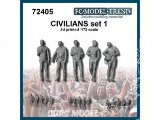 FC MODEL TREND figurine résine 72405 Civils Set 1 1/72