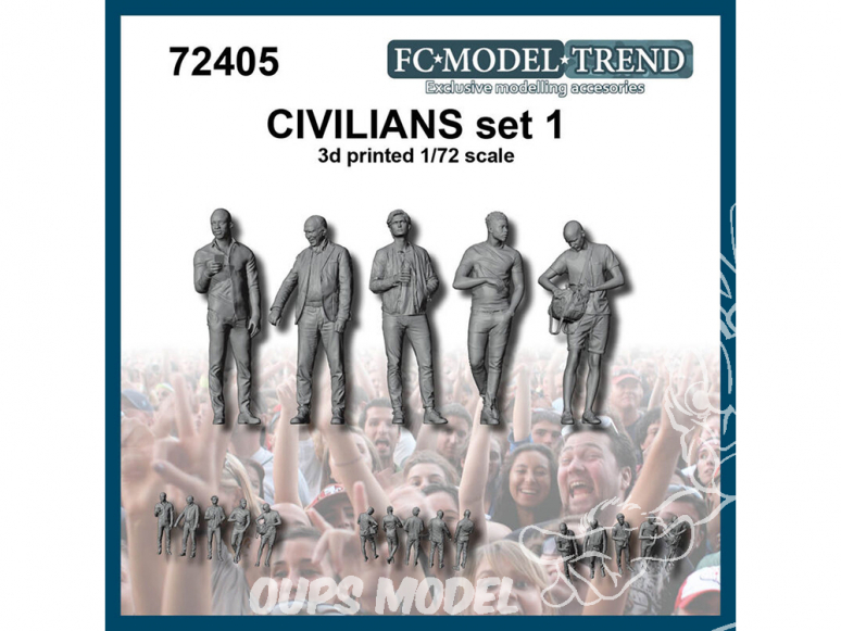 FC MODEL TREND figurine résine 72405 Civils Set 1 1/72