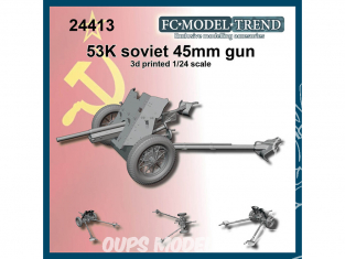 FC MODEL TREND accessoire résine 24413 Canon 53K Soviétique 45mm 1/24