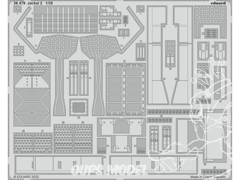 Eduard photodecoupe militaire 36479 Amélioration Jackal 2 Hobby Boss 1/35