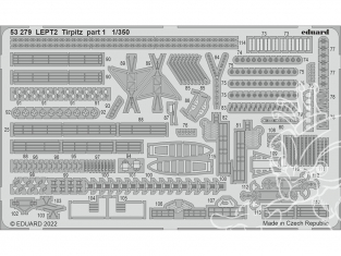 Eduard photodecoupe bateau 53279 Tirpitz Partie 1 Trumpeter 1/350